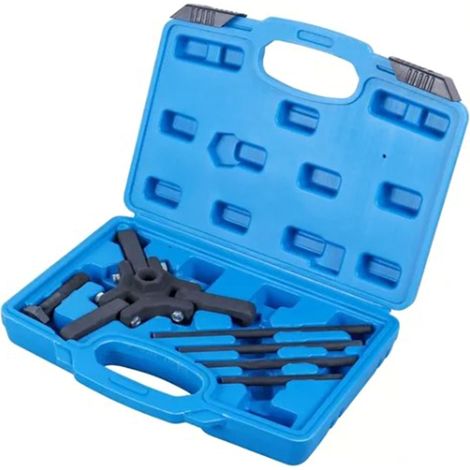 Extracteur de poulie d'équilibrage harmonique à 3 mâchoires, outil de démontage de poulie de vilebrequin, kit d'extracteur de volant harmonique pour entraînements carrés de 3/8 po