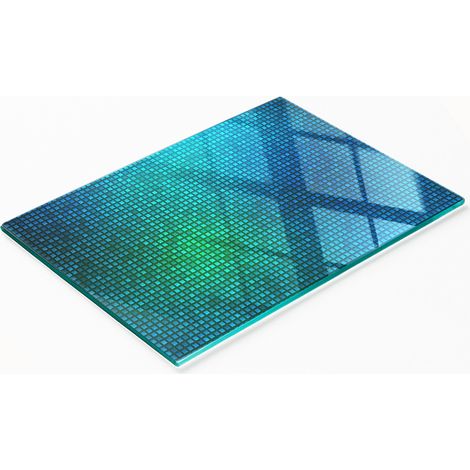 Elegante e resistente tagliere da cucina in vetro con motivo astratto, 80x52 cm. (1/5)