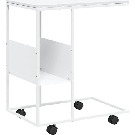 Maison Exclusive - Mesa auxiliar con ruedas madera ingeniería bla (1/5)