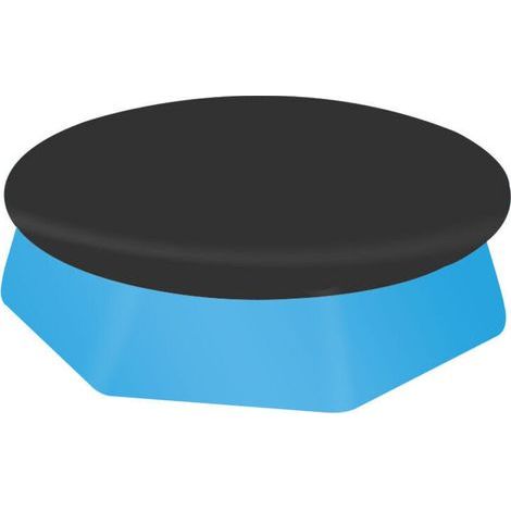Runde Poolabdeckung für runde Pools mit 305 cm Durchmesser, verbessertes Material, dicker und haltbarer, staub- und blattabweisend, einfach zu installieren, Schwarz (305 cm) (1/5)