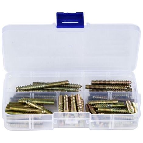 80pcs M5 Dowel Screw Wood Furniture Connector Double Ended Screw Hanger Bolt (1/5)