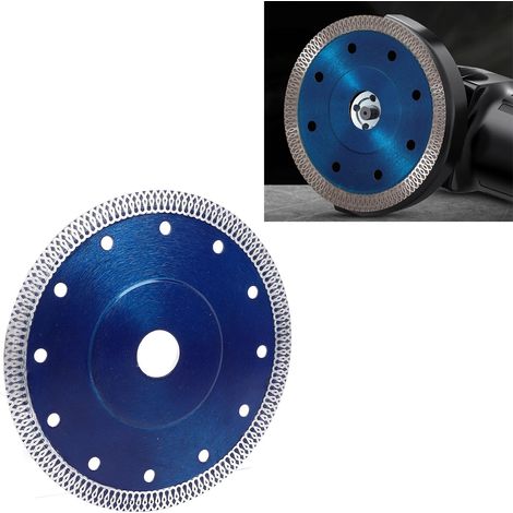 Lame de scie circulaire diamantée de 150 mm de diamètre pour meuleuses d'angle (rainurage, meulage et découpe). (1/5)