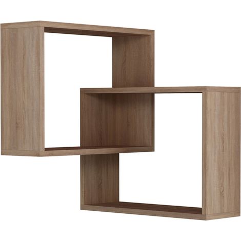 Étagère d'angle murale en bois L68cm - Bois clair - Mali (1/4)