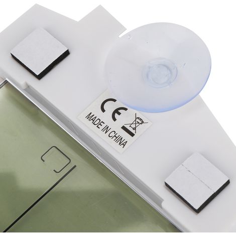 Thermomètre-hygromètre électronique à ventouse avec écran LED/LCD pour voiture, aquarium et maison (1/5)