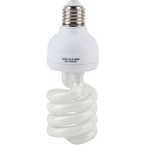 Bombilla para terrario de reptiles del desierto E27 26W, lámpara ultravioleta UVB de calcio 220-250V 10.0 (1/4)