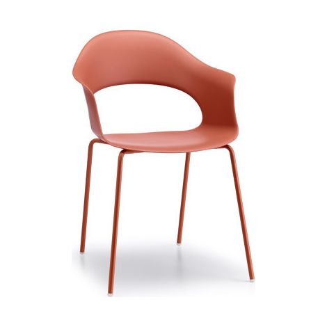 Chaise design, Chaise Lady B intérieur extérieur par Scab design Rouge en Technopolymère, Scab design (1/3)