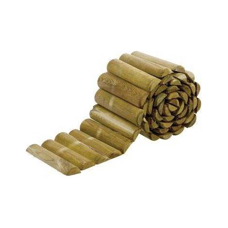 5,0 x BORDURA AIUOLA A ROTOLO LEGNO EURO