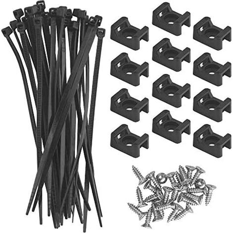 100pcs Saddle Clamp - Cable Base Cable Clamp Manager Wire Clamp (1/5)