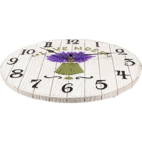 Horloge murale artisanale en résine pour extérieur, horloge patio espace ouvert, cadran décoratif résistant aux intempéries. (1/4)