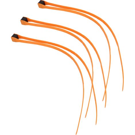 Lot de 3 attaches autobloquantes en nylon avec anneau de traction pour équipement de sports de plein air, orange (1/5)