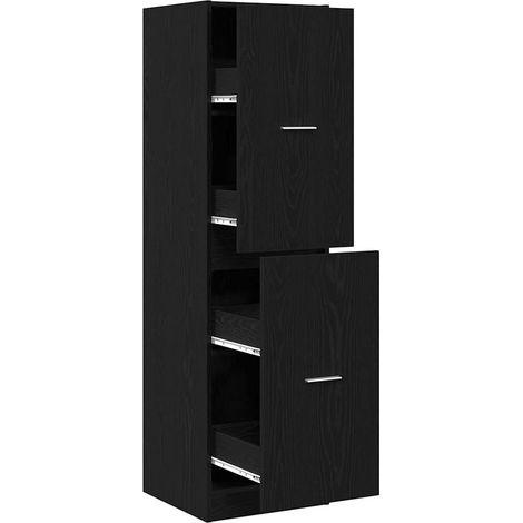 Maison Exclusive - Armario de Boticario Roble negro 40 x 41 x 144