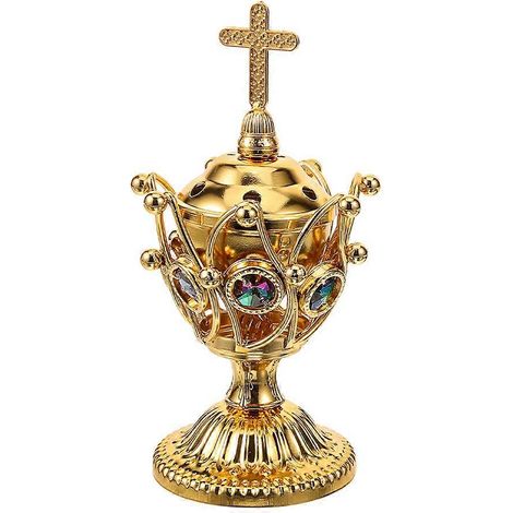 Brûleur d'encens en métal, porte-encens électrique vintage, brûleur d'encens décoratif (prise américaine) (1/5)
