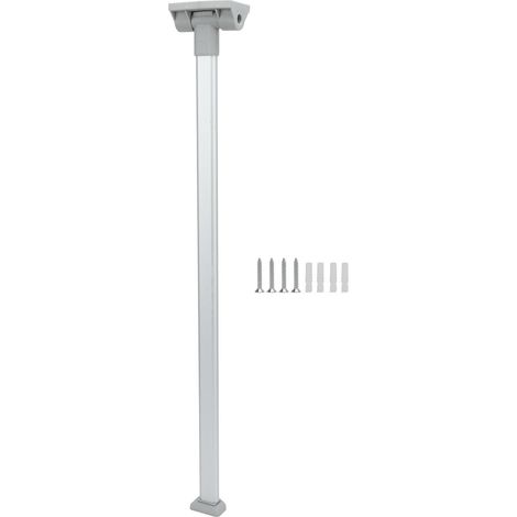 Ortviai Pieds de Table Rétractables pour Camping-Car – 700 mm, Aluminium Anodisé, Argent, Lot de 1