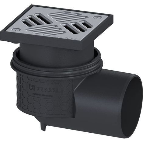 KESSEL Ablauf-Practicus DN 100 seitlich Rost Edelstahl - 138 x 138 - 4511011 (1/2)
