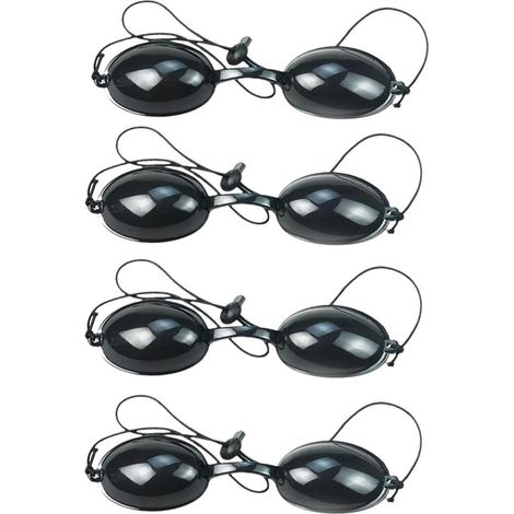 paires de lunettes de sécurité ajustables, avec cache-œil et protection UV, pour la thérapie, l'épilation, l'otothérapie et comme lunettes de soleil esthétiques. (1/5)