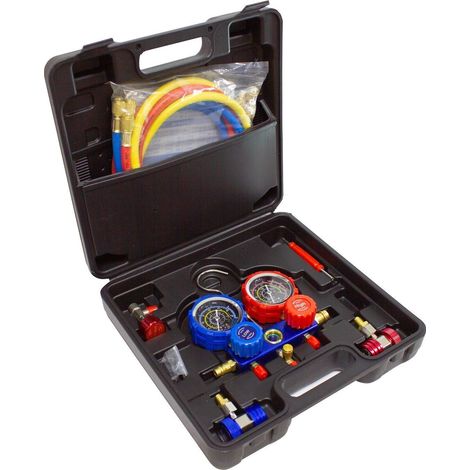 Maletin con manometro para R32, R410, R134 con accesorios (1/5)