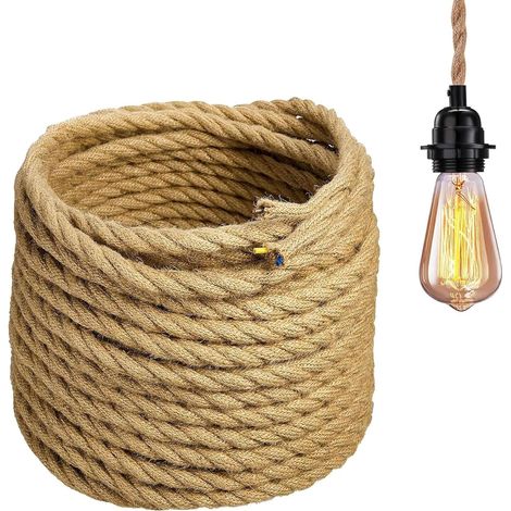 Electrical Wire 10 m 3 x 0.75 mm² – Textile Cable 3G0.75 for DIY Hanging Lamp (1/5)