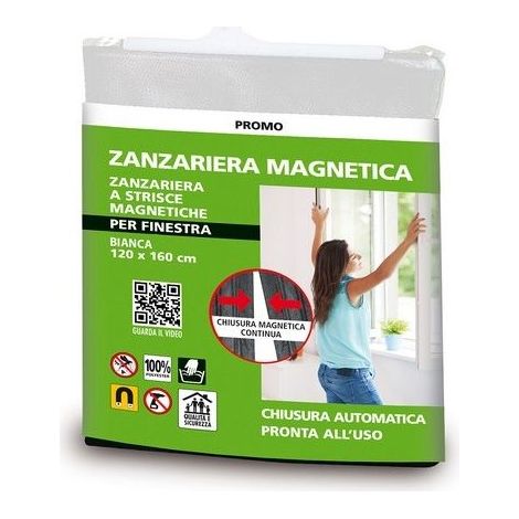 ZANZARIERA A TENDA MAGNETICA 120x160 cm - Bianca