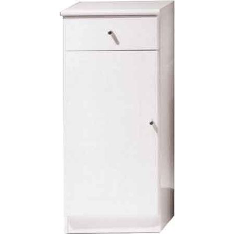 BASE SINGOLA CON CASSETTO BIANCA cm 34x34x80h