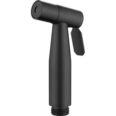 Rociador de lavabo de mano de 2 piezas, apto para uso en el baño, control de presión de agua ajustable - Negro (1/4)