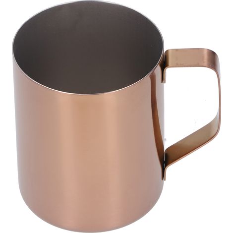 Tasse À Café - Acier Inoxydable 304 - Poignée Isolante Anti-Brûlure - Usage Domestique Et Professionnel - Finition Or Rose - 1 Pièce (1/5)