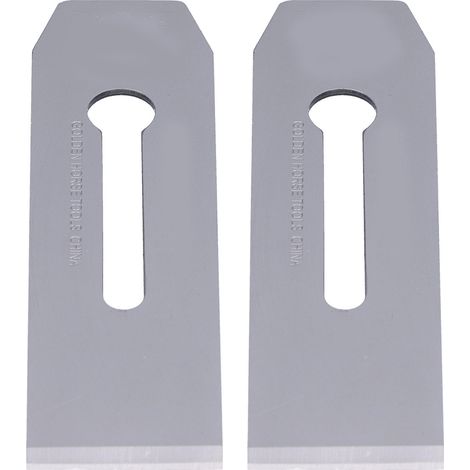 Lot de 2 lames de rabot en acier de 51 mm, accessoires de rechange pour le travail du bois et les travaux manuels. (1/5)