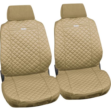Ziga, Coppia Coprisedili Anteriori In Cotone, Universali - Beige (1/2)