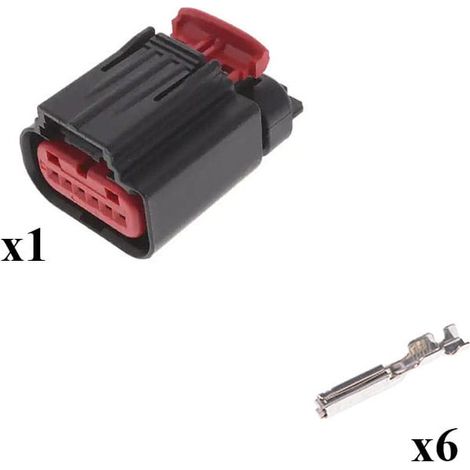 Kit connettore serie G.64 porta femmina 1x6 vie nero