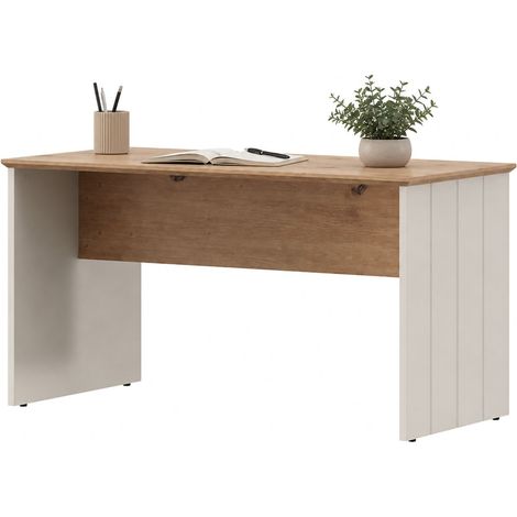 Tavolino da Salotto Pecor, Forma Rettangolare, Colore Ripiano Marrone, Colore Struttura Bianco, 90x50x47h cm Marrone Rovere Nodi