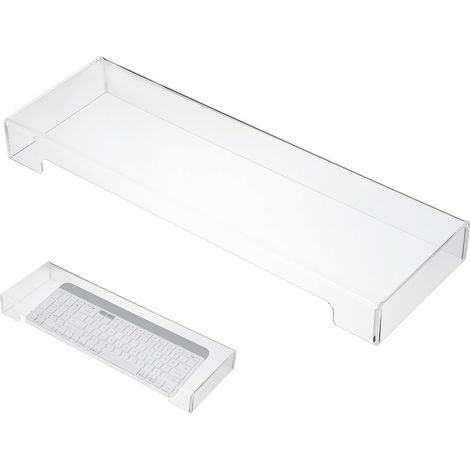 Protection de Clavier Acrylique Transparent, Couverture Anti-poussière Facile à Nettoyer, Accessoire Clavier Solide pour Bureau et Maison (1/5)