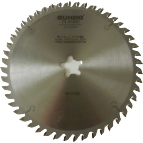 Guhdo HW Kreissägeblatt Ø 190x2,4/1,8x20 Z48 WZ 2091.191F20 Holz Kunststoff