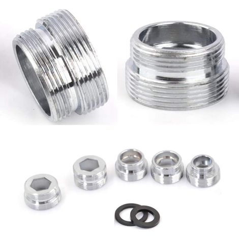 2 Stück Metall-Wasserhahn-Adapter für Küchenarmatur (M18 M22). (1/5)