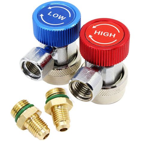 Les raccords de Charge CA de coupleur Rapide Ajustable CA R134A connectent l'adaptateur kit de Conversion de climatisation de Voiture 1/4"SAE HVAC