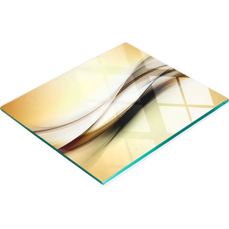 Dekorative Glasplatte zum Servieren von Snacks, abstraktes Design, 60 x 52 cm (1/5)