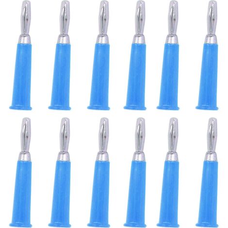 100 Stück Horn-Bananenstecker aus Messing-Zink-Legierung und ABS, geschweißt, 4 mm, blau, für LKW-Batterien (1/5)