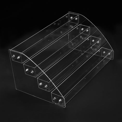 Présentoir, étagère et boîte de rangement cosmétique multicouches en acrylique transparent à quatre niveaux (1/5)