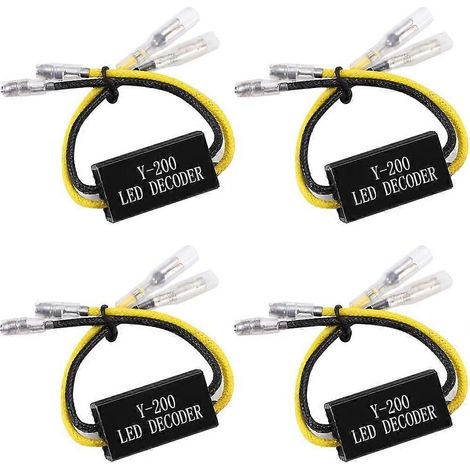 Lot de 4 résistances de puissance LED 12 V pour moto, décodeurs de résistances de charge et contrôleurs de correction de clignotants pour scooter. (1/5)
