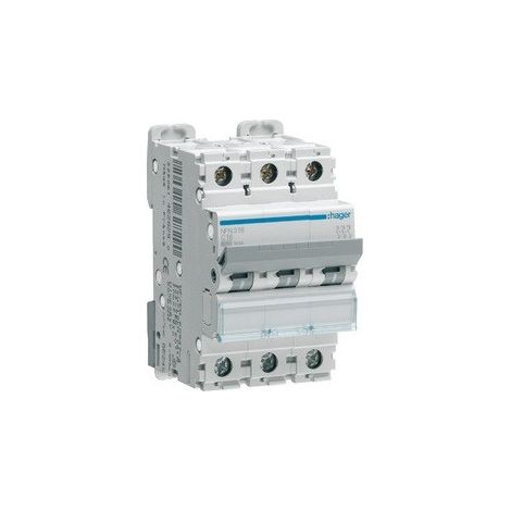 Nfn320 Disjoncteur Hager Triphasé 20a - 3p - 6-10ka - Courbe C - Nfn - Bornes Alignées à Vis - 3 Modules