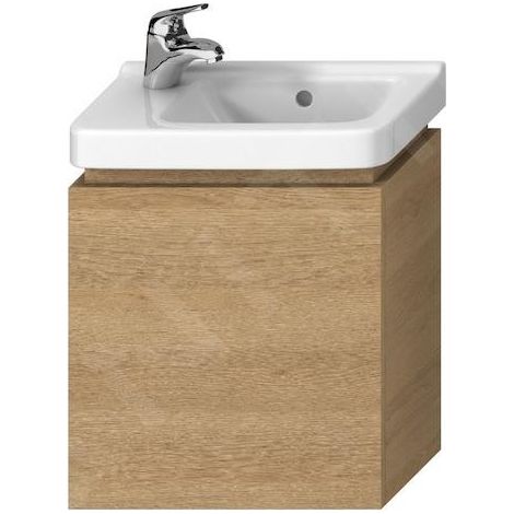 Jika Cubito - Meuble lavabo 440x480 mm, porte battante, chêne H40J4201005191 (1/4)