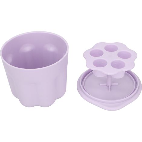 Boîte de Nettoyage pour Pinceaux de Maquillage en Silicone Doux avec Rack de Séchage Violet (1/5)