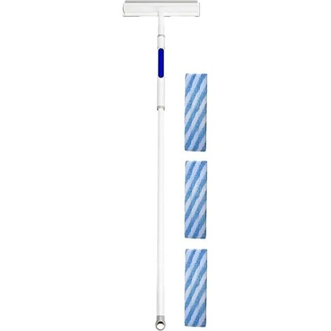 2-in-1 Fensterreiniger: ausziehbarer Abzieher mit Sprühfunktion, doppelseitiges Reinigungswerkzeug mit 3 Mikrofasertüchern für Duschwände und Autoscheiben. (1/5)