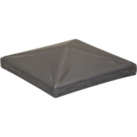 Deco Fer Forge – Couvre poteau chapeau carré en acier – Longueur 44mm – Hauteur 15mm – Pour tube carré 40x40mm – Prêt à peindre ou vernir