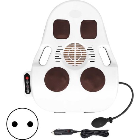 Coussin de massage corporel électrique pour maison, pétrissage chauffant et vibration, 100-240V prise UE, coussin relaxant dos et corps (1/5)