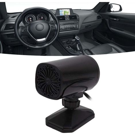 2-in-1 Auto-Heizlüfter, Kühlventilator, tragbarer Windschutzscheiben-Entfroster, Entfeuchter, Schwarz, 12 V