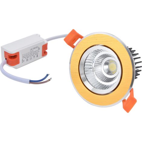 Spots encastrés LED 7W à lumière douce, économes en énergie, sûrs, stables, faciles à installer, large gamme d'applications. (1/5)