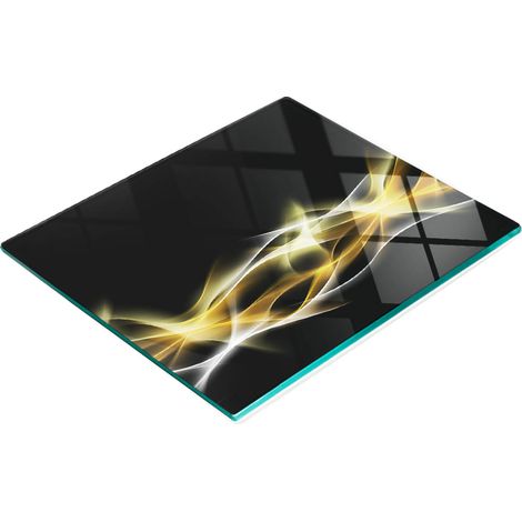 Tablero de vidrio elegante y duradero con estampado abstracto de luz de 60x52 cm.