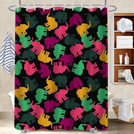 Rideau de bain imprimé polyester 180x180 résistant cache baignoire pour un printemps fleuri dans la salle de bain (1/5)