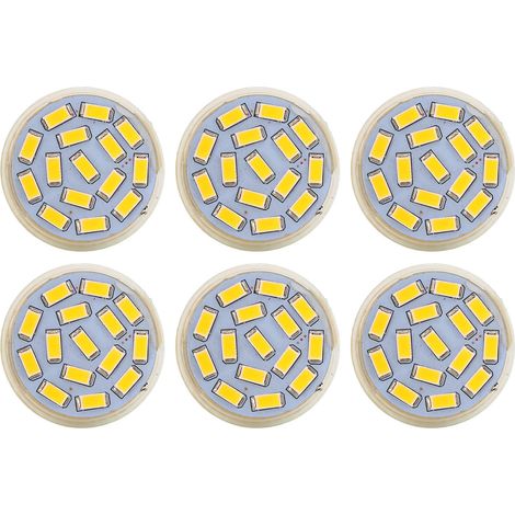 Lot de 6 ampoules LED GU4 270 lm, 15 LED, basse consommation, culot MR11, 12 V, 3 W, lumière chaude 3000 K (1/5)