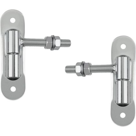 SOTECH Torangel mit Anschraubplatte Stahl verzinkt Torband Türband Torscharnier Hängescharnier Aufschraubband, Ø 24 mm M12 x 96 mm Tragkraft 150 kg pro Stück, 2 x