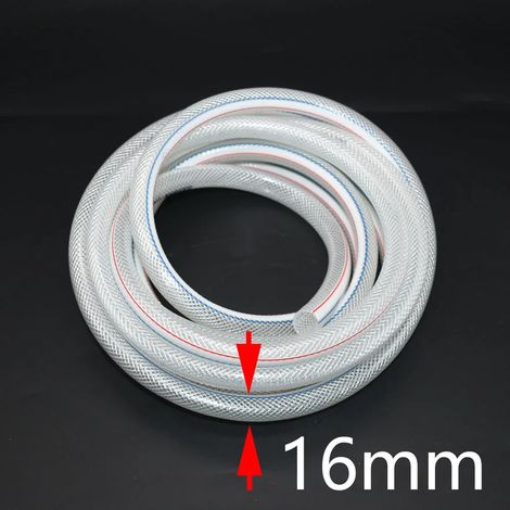Tuyau d'arrosage extensible en PVC (16 mm x A) pour jardin, lavage de voiture, pistolet à eau, irrigation, 5 m